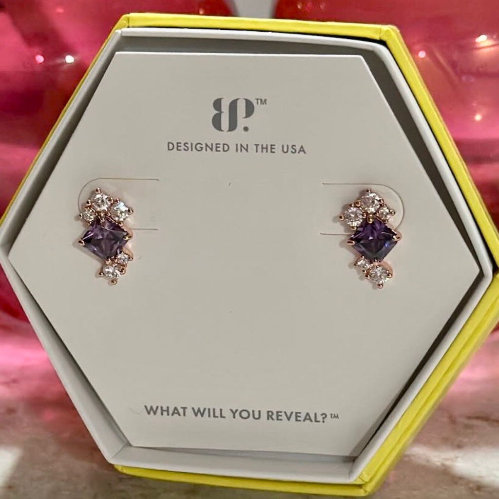 Stay Sparkly Amethyst Earrings 34$